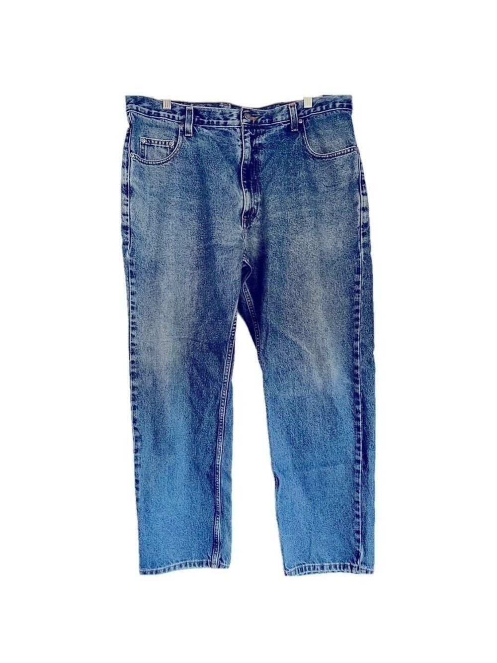 Members Mark Relaxed Blue Denim Jeans with Vintage Wash 38 X 29